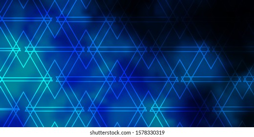 Light BLUE vector template with crystals, triangles. Glitter abstract illustration with triangular shapes. Template for wallpapers.