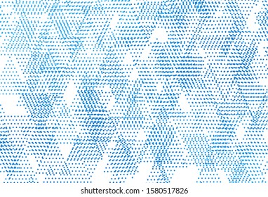 Light BLUE vector template with crystals, circles. Beautiful illustration with circles, triangles in nature style. Pattern for commercials.