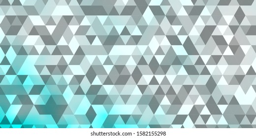 Light BLUE vector template with crystals, triangles. Abstract gradient illustration with triangles. Pattern for websites.