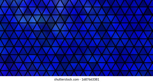 Light BLUE vector template with crystals, triangles. Decorative design in abstract style with triangles. Template for landing pages.