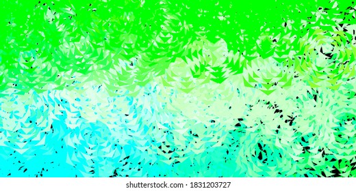 Light blue vector template with crystals, triangles. Illustration with set of colorful triangles. Template for wallpapers.