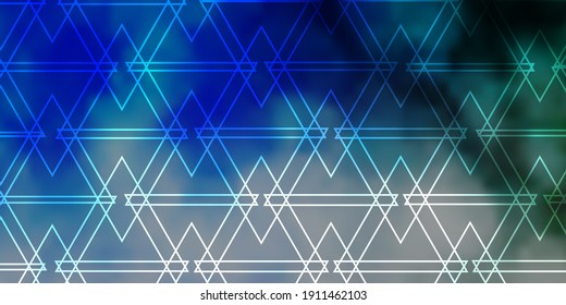 Light BLUE vector template with crystals, triangles. Illustration with set of colorful triangles. Template for landing pages.