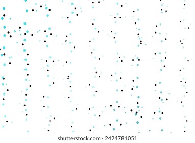 HellBLAUE Vektor-Schablone mit Kristallen, Kreisen, Quadraten. Abstrakte Illustration mit Sphären, Quadraten, Linien. Pattern kann für Websites verwendet werden.