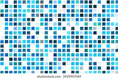 HellBLAUE Vektor-Schablone mit Kristallen, Rechtecken. Dekoratives Design im abstrakten Stil mit Rechtecken. Muster für Werbung.