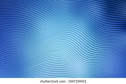 Light BLUE vector template with curved lines. An elegant bright illustration with gradient. A completely new design for your business.