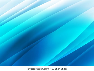 Light BLUE vector template with curved sticks. Modern geometrical abstract illustration with staves. The pattern can be used for business ad, booklets, leaflets