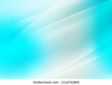 Light BLUE vector template with curved lines. Modern geometrical abstract illustration with staves. Best design for your ad, poster, banner.