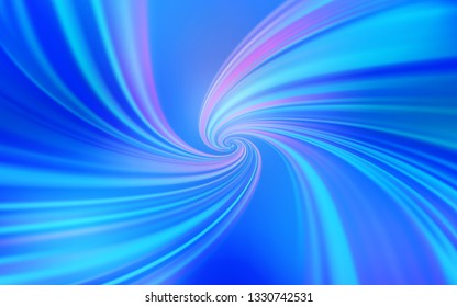 Light BLUE vector template with curved lines. Shining colorful illustration in simple style. A completely new template for your design.