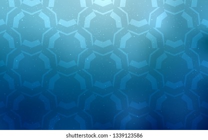Light BLUE vector template with curved lines. Shining colorful illustration in simple style. The best colorful design for your business.