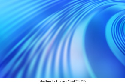 Light BLUE vector template with curved lines. A shining illustration, which consists of curved lines. A completely new template for your design.