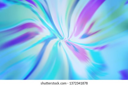 Light BLUE vector template with curved lines. Shining colorful illustration in simple style. Colorful wave pattern for your design.