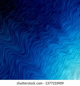 Light BLUE vector template with curved lines. Bright illustration with gradient circular arcs. Best design for your ad, poster, banner.
