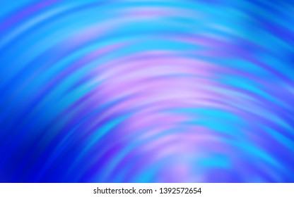 Light BLUE vector template with curved lines. Shining colorful illustration in simple style. New composition for your brand book.