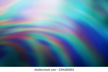Light BLUE vector template with curved lines. Shining colorful illustration in simple style. New composition for your brand book.
