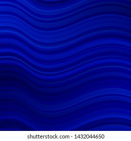 Light BLUE vector template with curved lines. Brand new colorful illustration with bent lines. Pattern for websites, landing pages.