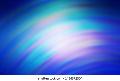 Light BLUE vector template with curved lines. Geometric illustration in abstract style with gradient.  A completely new design for your business.