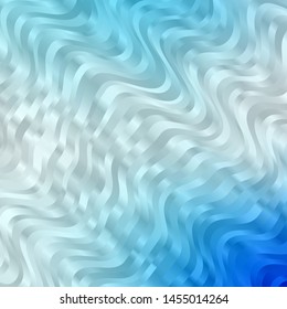 Light BLUE vector template with curved lines. Colorful abstract illustration with gradient curves. Template for your UI design.