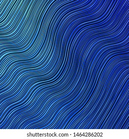 Light BLUE vector template with curved lines. Bright sample with colorful bent lines, shapes. Smart design for your promotions.