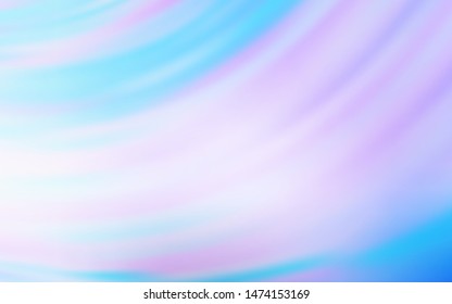 Light BLUE vector template with curved lines. A shining illustration, which consists of curved lines. A new texture for your  ad, booklets, leaflets.