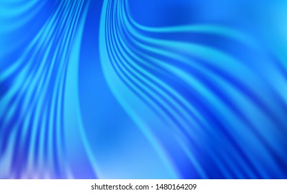 Light BLUE vector template with curved lines. A completely new colorful illustration in simple style. New composition for your brand book.