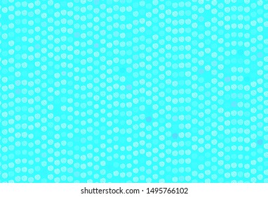 Light BLUE vector template with curved lines. Colorful illustration in abstract style with gradient. Elegant pattern for a brand book.