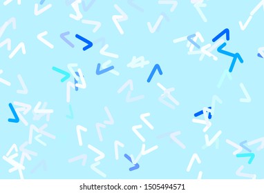 Light BLUE vector template with curved lines. Colorful abstract illustration with gradient lines. Abstract design for your web site.