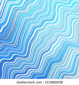 Light BLUE vector template with curved lines. Brand new colorful illustration in simple style. Elegant pattern for a brand book.
