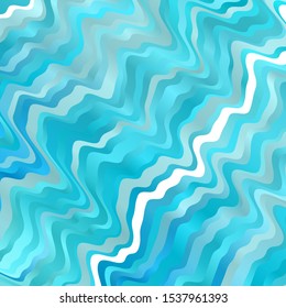 Light BLUE vector template with curved lines. Abstract gradient illustration with wry lines. Best design for your ad, poster, banner.
