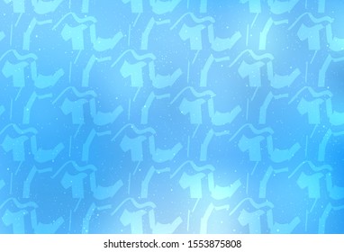 Light BLUE vector template with curved lines. Creative illustration in halftone style with gradient. The best colorful design for your business.