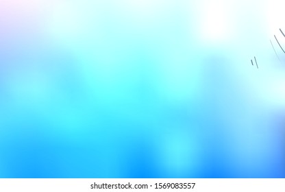 Light BLUE vector template with curved ribbons. Blurred geometric sample with gradient.  Brand-new style for your business design.