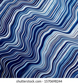Light BLUE vector template with curved lines. Illustration in abstract style with gradient curved.  Pattern for ads, commercials.