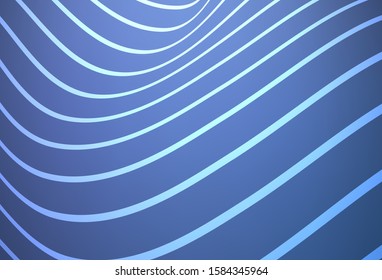 Light BLUE vector template with curved lines. Glitter abstract illustration with wry lines. A new texture for your  ad, booklets, leaflets.
