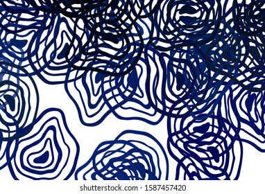 Light BLUE vector template with curved lines. Colorful abstract illustration with gradient lines. Abstract design for your web site.