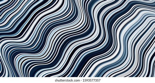 Light BLUE vector template with curved lines. Colorful geometric sample with gradient curves.  Pattern for business booklets, leaflets