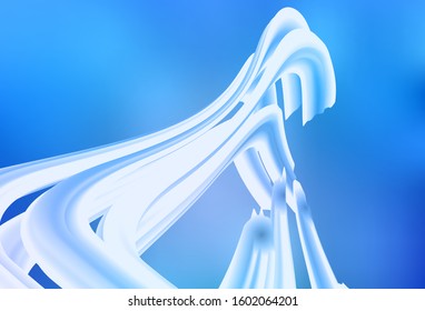 Light BLUE vector template with curved lines. A shining illustration, which consists of curved lines. A new texture for your  ad, booklets, leaflets.
