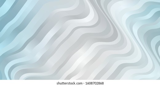 Light BLUE vector template with curved lines. Brand new colorful illustration with bent lines. Template for cellphones.