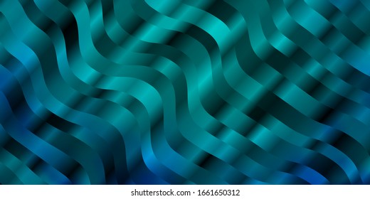Light BLUE vector template with curved lines. Colorful abstract illustration with gradient curves. Pattern for ads, commercials.