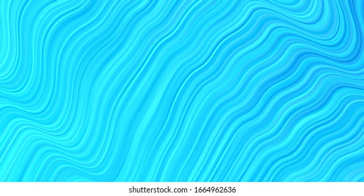 Light BLUE vector template with curved lines. Gradient illustration in simple style with bows. Template for your UI design.