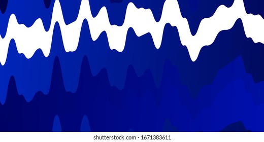 Light BLUE vector template with curved lines. Colorful illustration with curved lines. Pattern for busines booklets, leaflets