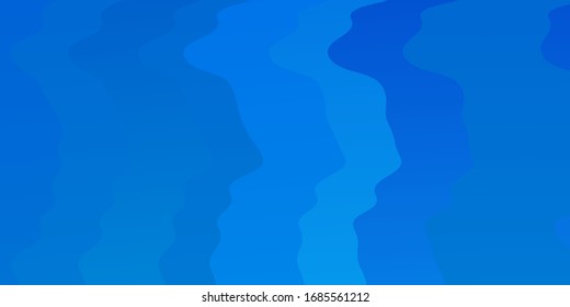 Plantilla vectorial AZUL claro con líneas curvas. Muestra brillante con líneas plegadas y formas coloridas. Plantilla para teléfonos móviles.