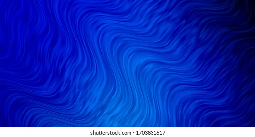 Light BLUE vector template with curved lines. Colorful illustration with curved lines. Pattern for websites, landing pages.