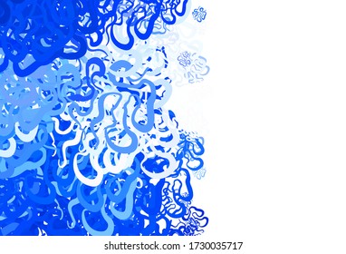 Light BLUE vector template with curved lines. Colorful illustration in abstract style with gradient. Abstract style for your business design.