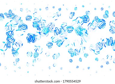 Plantilla de vector BLUE claro con líneas curvas. Ilustración abstracta colorida con líneas de degradado. Diseño abstracto para su sitio web.