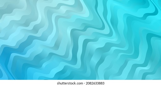 Light BLUE vector template with curved lines. Abstract gradient illustration with wry lines. Best design for your ad, poster, banner.