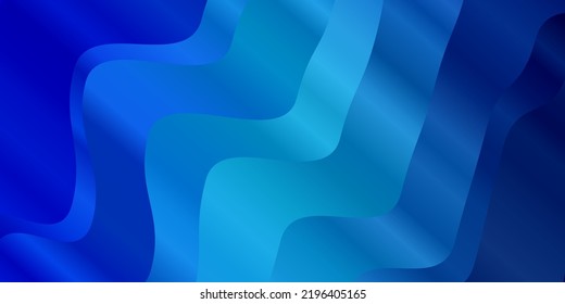 Leuchtende BLAU-Vektorvorlage mit geschwungenen Linien. Farbige geometrische Probe mit Farbverlauf-Kurven.  Vorlage für Mobiltelefone.