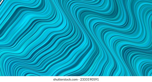 Light BLUE vector template with curved lines. Gradient illustration in simple style with bows. Pattern for business booklets, leaflets