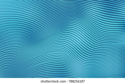 Light BLUE vector template with curved lines. Brand-new colored illustration in blurry style with gradient. Pattern for your business design.