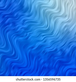 Light BLUE vector template with curves. Abstract gradient illustration with wry lines. Pattern for commercials, ads.
