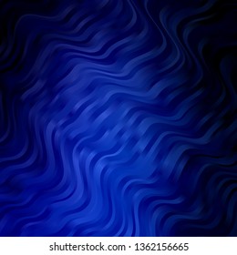 Light BLUE vector template with curves. Abstract gradient illustration with wry lines. Design for your business promotion.