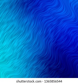 Light BLUE vector template with curves. Colorful abstract illustration with gradient curves. Best design for your ad, poster, banner.